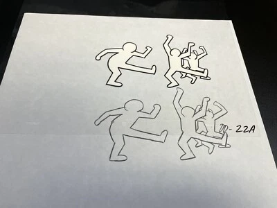 Celda de producción Keith Haring Plaza Sésamo y dibujo animación artística “salida” Foto 1 de 4