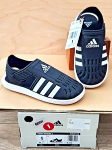 New ADIDAS WATER SANDALS C BLACK WHITE GW0384 CLOSED TOE CHILDREN'S KIDS SHOES - Picture 1 of 9