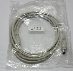 Cable de extensión de teclado/ratón PS2 6 pies MD6M/F Minu Din 6' M/F PS/2 - Imagen 1 de 2