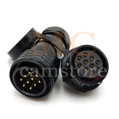 WEIPU SA28 Panel Mount Waterproof IP68 Plug & Socket Circular Connector 10pin - Image 1 of 4