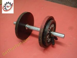 Weider Solid Bar Bicep Tricep Curl Barbell Gym Dumbell Weight Set