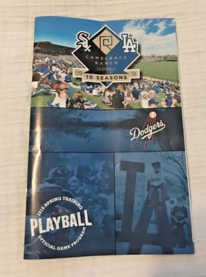Official 2018 los Angeles Dodger Spring Training Program 10 Seasons - Image 1 of 4