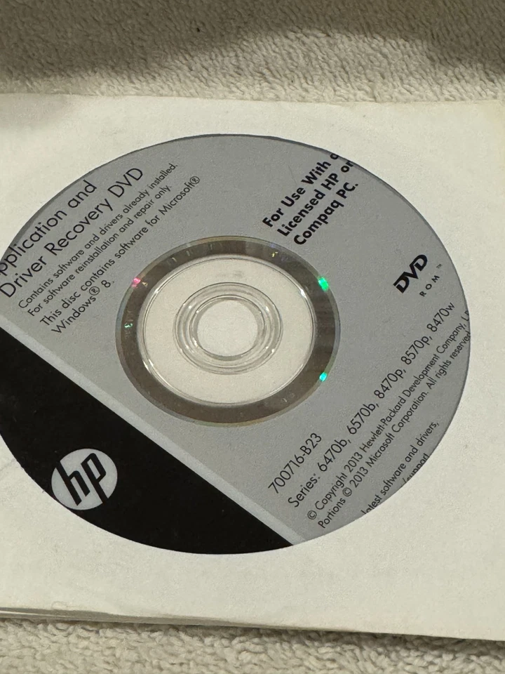 HP Driver Recovery Windows 8 Series 6470b, 6570b, 8470p---SEALED!!! - Image 1 of 1