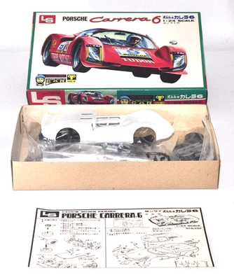 Vintage LS 1/24 Porsche Carrera 6 Wind-Up Model Kit anni 70 Giappone Raro JPN... - Immagine 1 di 4