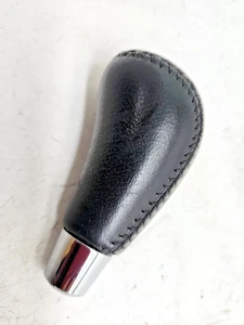 JDM MAZDA RX-8 RX8 SE3P OPTION RED STITCHES BLACK LEATHER AUTO SHIFT KNOB OEM - Picture 1 of 4