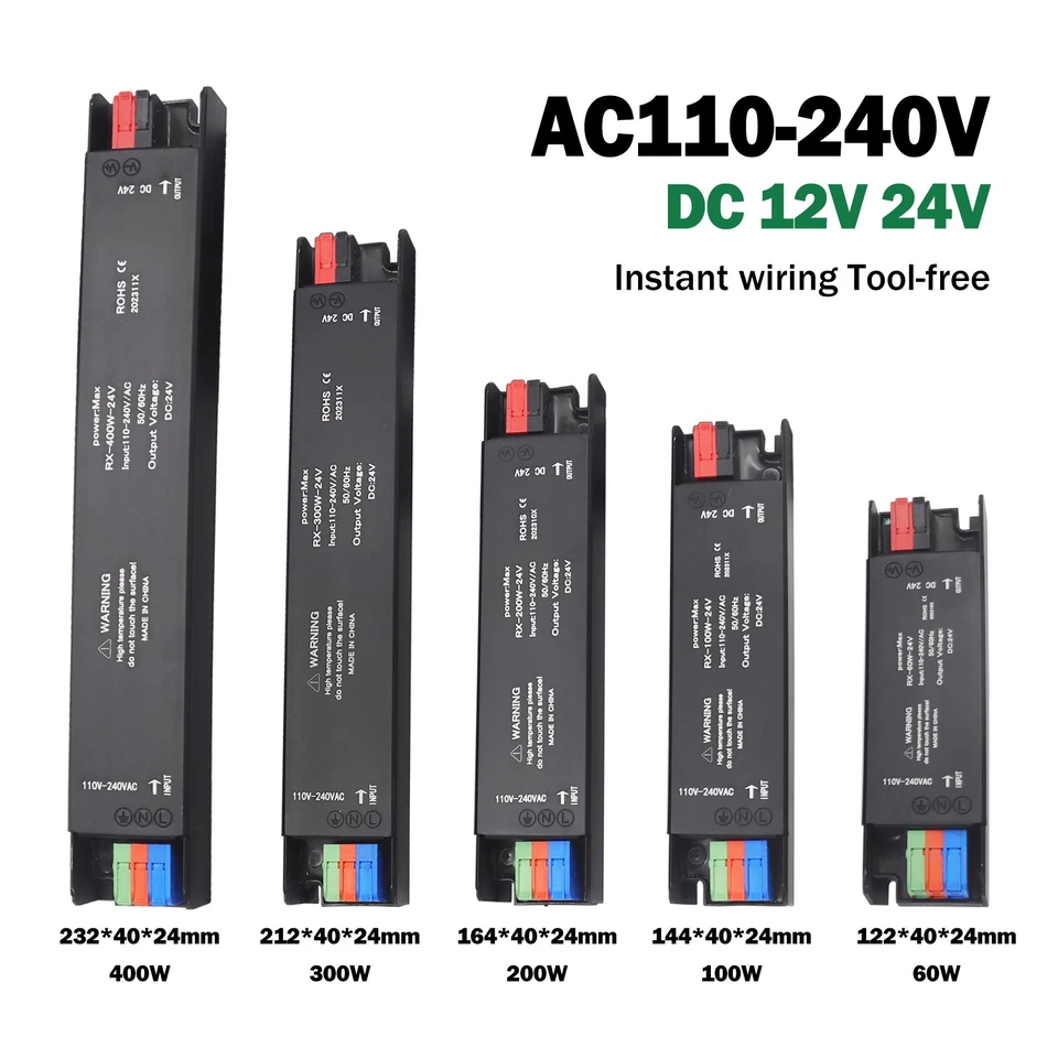 AC 240V To DC 12V/24V 60W-4000W AC/DC Power Supply Adapter Transformer Driver - Image 1 of 4