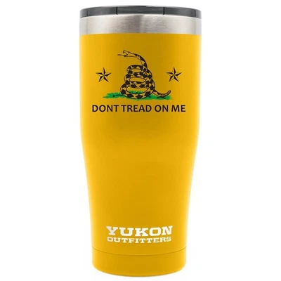 YUKON OUTFITTERS Freedom 20oz Gold with Dont Tread On Me Print Tumbler