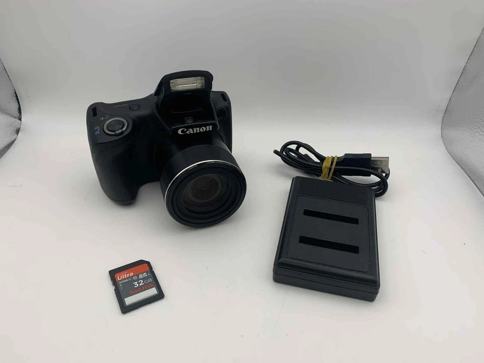 Canon Digital Camera PowerShot SX430 IS 20.0 MP 45x Optical Zoom Black Working - Image 1 of 4