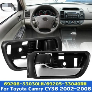 For Toyota Camry CV36 2002-2006 Door Handle Inner Black Chrome LH+RH Driver Side - Picture 1 of 7