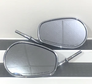 Harley Davidson OEM Chrome Tapered Mirrors Set Left Right Motorcycle - Picture 1 of 24
