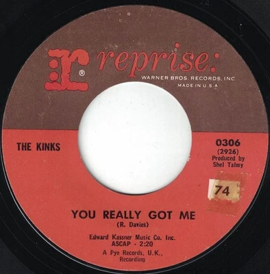 UK-USA Rock collaboration KINKS "You Really Got Me" REPRISE VG+ Shel Talmy Prod - Image 1 of 2