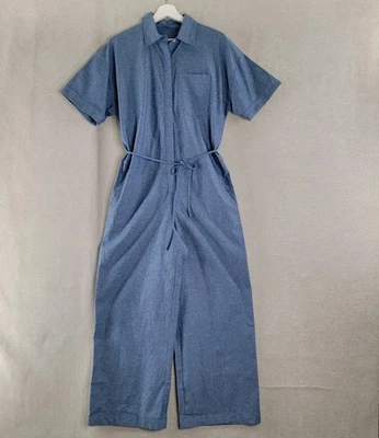 Mono Banana Republic Talla 6 Azul Cambray Pierna Ancha Mono Mínima Utilidad Foto 1 de 4