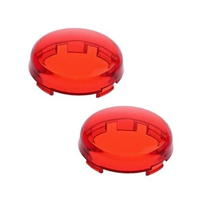  Cubierta de lente de luz de señal de giro trasera Bullet compatible con Harley Dyna Red Foto 1 de 3