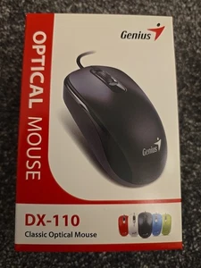 Genius DX-110 Black USB Full Size Optical Mouse in Colour Black - Picture 1 of 5