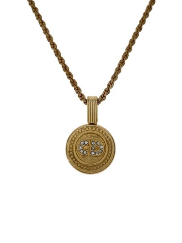 Collana Christian Dior con logo CD Swarovski Top donna donna GLD