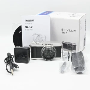 Olympus Stylus SH 2 Silver 16MP Digital Camera 24x Zoom WiFi Clean Set Rare - Picture 1 of 13