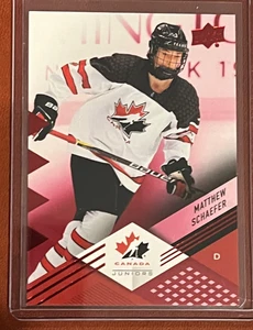 Matthew Schaefer Red Foil Base 2024 Upper Deck Team Canada Juniors #69 - Picture 1 of 2