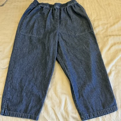 Capri para mujer Westbound 100 % algodón denim con bolsillos Foto 1 de 4