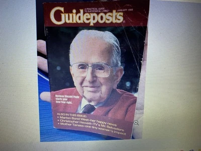 Guideposts Magazine Norman Vincent Peale January 1988 Legendary Pastor from NYC - Image 1 of 4
