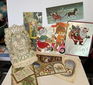 Vintage Grußkarte Lot 11 gebraucht Ephemera - Bild 1 von 9