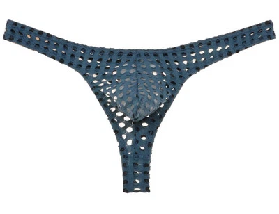 Hombres Agujeros Bikini Tanga Ropa Interior Hueco Mini Calzoncillos T-Back Tanga Tanga Pantalones Foto 1 de 4