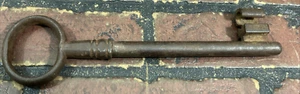 Antique Skeleton Key Rare Long 9.5" Iron Steel - Picture 1 of 11
