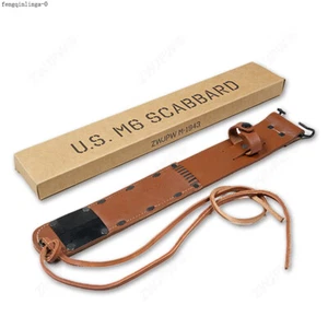 US Army M6 Scabbard Tactical Sabre Cow Leather Sheath Replica Props Sword Case - Picture 1 of 7