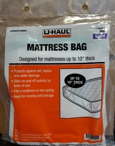 NEW UHAUL Twin Size Mattress Bag 87”x39”x10” Heavy-Grade - moving - Picture 1 of 2