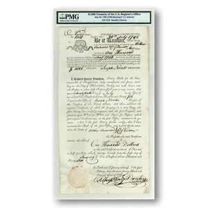 Original 1795 United States $1000 Treasury Certificate – PMG Certified - Picture 1 of 2
