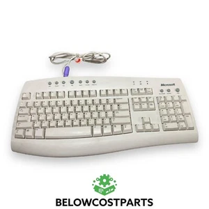 Microsoft White RT9443 V:56TW wired PS/2 connection Internet Keyboard - Picture 1 of 3