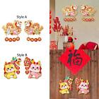 2 Pieces New Year Door Stickers Dragon Wall Decals Chinese New Year Decoration
