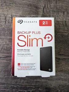 Seagate Backup Plus Slim 2TB External Hard Drive Brand New Sealed STDR2000100 - Afbeelding 1 van 3