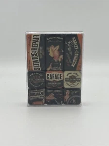 Harley Davidson Garage set of 9 mini fridge magnets - Picture 1 of 4