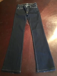Women's 7 for all mankind Dark Wash Skinny Bootcut Jean Pant Sz 26 - Picture 1 of 6