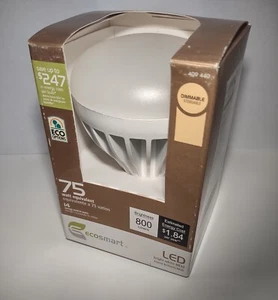 EcoSmart LED Dimmable BR30 Lamp 800 Lumens (75W equivalent) 409-440  NEW IN BOX! - Picture 1 of 11