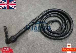 6 Feet Indiana Jones Bullwhip 12 Plaits Top Grain Cowhide Leather Custom Whip - Picture 1 of 7