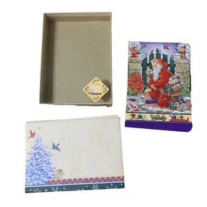 Weihnachten Grußkarten Weihnachtsmann Retro Box Set Sonnenaufgang 8" x 6" - Bild 1 von 18