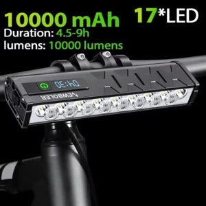 Fahrradlicht LED Fahrrad Scheinwerfer Mit Digitalem Display USB Wiederaufladbar - Bild 1 von 11