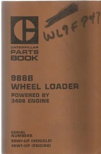 Caterpillar 988B Wheel Loader Parts Manual  - Picture 1 of 1