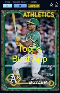 Topps Bunt Digital Lawrence Butler Flash Pack Camouflage (Limited to 25)! - Picture 1 of 5
