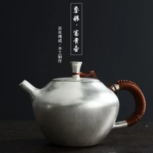 Juego de té de cerámica de kung fu tetera individual con horno Ru plateado Xishi - Imagen 1 de 6