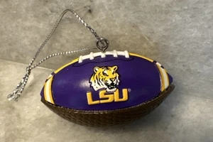 Mini adorno de fútbol americano LSU Tigers de 3 pulgadas - con licencia oficial NCAA - Imagen 1 de 4