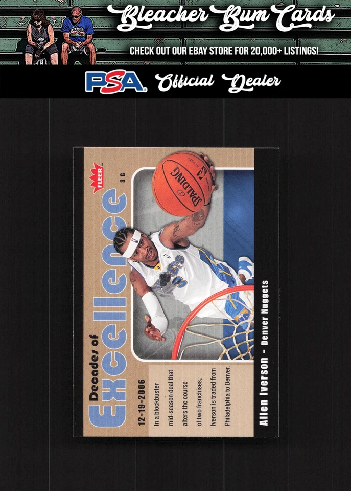 2007 Fleer 18 Allen Iverson Decades of Excellence - Image 1 of 2