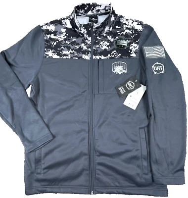 Ohio Bobcats Jacket Men Medium Gray Track Suit Sweatshirt Camo Military Army OHT - Image 1 of 4