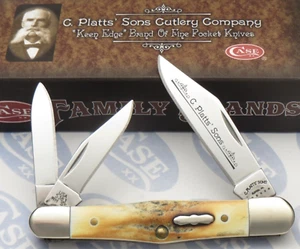 Case XX USA C PLATTS 2005 Stamp 5383 SS WHITTLER - Stag Handles - MINT with Tin - Picture 1 of 20