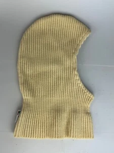 Vintage SERCHIO Women's Cream Ribbed Wool Balaclava Hat * One Size - Afbeelding 1 van 4