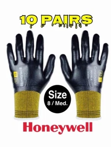 ☀️(10 Pair) Honeywell CoreShield Double Cut & Oil Resistant Nitrile Gloves 8/Med - Picture 1 of 10
