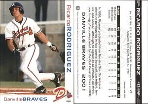 Ricardo Rodriguez 2001 Grandstand Danville Braves #NNO RC Card Danville Braves - Picture 1 of 1