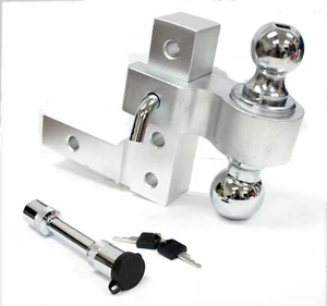 2" Trailer Receiver Truck RV 6" Drop Adjustable Aluminum Tow Ball Hitch w/ Lock - Bild 1 von 8
