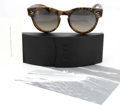 Salt Sunglasses Wilcox At 51-22 140 Polarized Brown Tortoise Gray Round Japan - Image 1 of 4